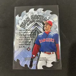1997 EX 2000 A Cut Above #5 Juan Gonzalez SSP Rare 90’s Insert Texas Rangers HTF - Image 2