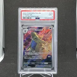 PSA 9 2023 Pokemon Paldea Evolved Tyranitar Illustration Rare Holo 222/193 EN - Image 1