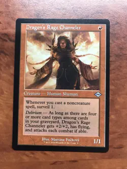Dragon's Rage Channeler Retro Frame MTG Magic the Gathering Card NM Mint MH3 - Image 1