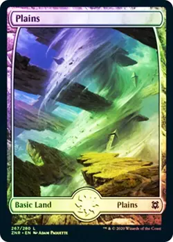 Plains (#267) (Full Art) Zendikar Rising (Foil) Mtg Magic English - Image 1