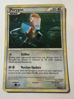 2010 Pokemon TCG HGSS Porygon Black Star PROMO Holo Rare HGSS22 LP SWIRL - Image 1