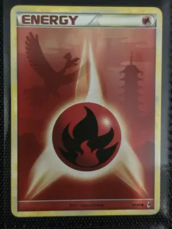 NM Fire Energy 89/95 Holo Common Call of Legends Pokemon 2011 - Image 1