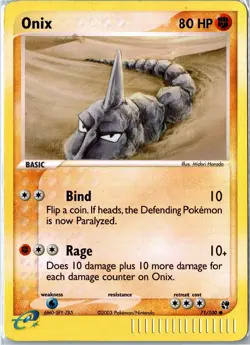 Onix Sandstorm 71/100 2003 Common Reverse Holo Heavily Played - Image 1