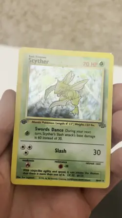 Pokemon Tcg Scyther 10/64 Jungle Holo HP - Image 2