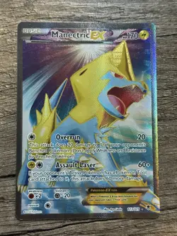 Pokemon TCG Manectric EX Full Art Holo Ultra Rare Card Phantom Forces 113/119 - Image 1