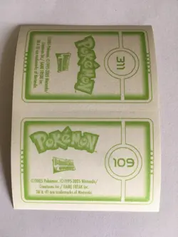 STICKER POKEMON HOLO FOIL N°311 PLUSLE N°109 KOFFING MERLIN TOPPS SERIE 2005 - Image 2