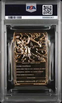 1999 BURGER KING POKEMON GOLD CARDS CHARIZARD PSA 7 - Image 2