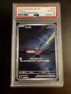 Cleffa 202/197 Illustration Rare: Obsidian Flames Pokemon Card - PSA 10 - Image 1