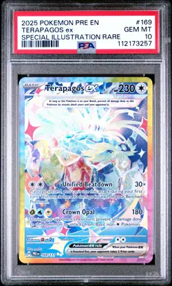 2025 POKEMON PRE EN-PRISMATIC EVOLUTIONS #169 TERAPAGOS EX PSA 10 - Image 1