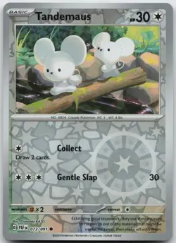 Tandemaus 073/091 Common Paldean Fates Pokemon Reverse Holo Near Mint - Image 1