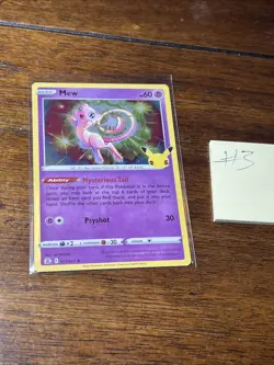 Pokemon TCG Mew 11/25 Holo Rare Celebrations 25th Anniversary NM - Image 1