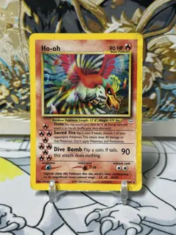 Ho-Oh 7/64 Neo Revelation Unlimited Holo Rare 2000 Pokemon TCG Vintage HP/DMG - Image 1