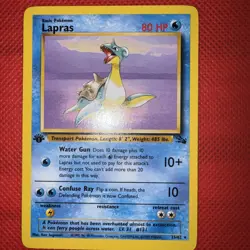 Pokemon Fossil 1st Edition Lapras Non-Holo #25/62 - Ungraded - Never Played - Image 1