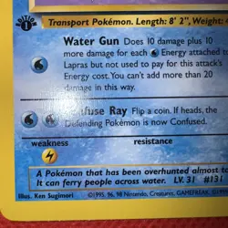 Pokemon Fossil 1st Edition Lapras Non-Holo #25/62 - Ungraded - Never Played - Image 2