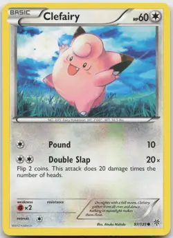 Clefairy 97/135 Common Plasma Storm Pokemon Near Mint - Image 1