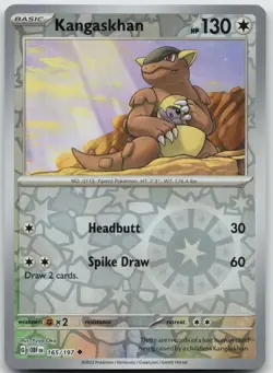 Kangaskhan 165/197 Uncommon Obsidian Flames Pokemon Reverse Holo Near Mint - Image 1