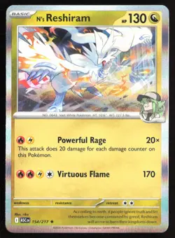 Pokemon TCG - N's Reshiram Holo ME: Ascended Heroes 154/217 NM - Image 1