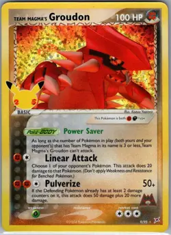 Team Magma's Groudon 9/95 Celebrations: Classic Collection - Pokemon Card - NM - Image 1