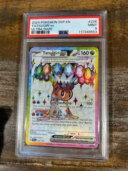 POKEMON 2024 Surging Sparks Ultra Rare TATSUGIRI Ex #226 PSA 9 Mint RARE - Image 1