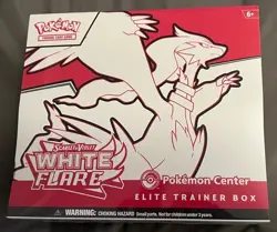 Pokemon Center Scarlet & Violet White Flare Elite Trainer Box ETB Sealed - Image 1