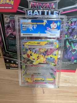 Pokemon TCG Pikachu EX 057/217 Ascended Heroes Ace Grading Gem Mint 10 - Image 1