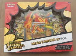 Pokemon TCG Mega Evolution Ascended Heroes Mega Emboar EX Box - Brand New✅ - Image 1