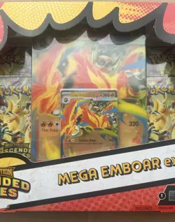Pokemon TCG Mega Evolution Ascended Heroes Mega Emboar EX Box - Brand New✅ - Image 2