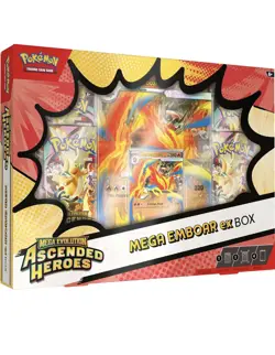 Pokemon TCG Mega Evolution Ascended Heroes - Mega Emboar ex Box - Image 1