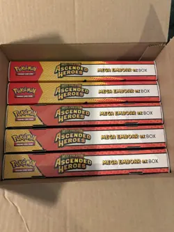 5 Pokemon TCG: Mega Evolution Ascended Heroes - Mega Emboar ex Box - Image 1