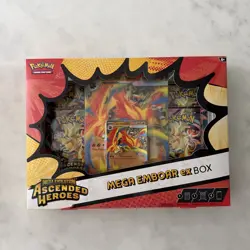 Pokemon TCG: Mega Evolution—Ascended Heroes Mega Emboar ex Box READY TO SHIP - Image 1