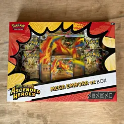 Pokemon TCG Mega Evolution Ascended Heroes Mega Emboar EX Box - Image 1