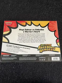 Pokemon TCG: Mega Evolution—Ascended Heroes Mega Emboar ex Box - New Sealed - Image 3