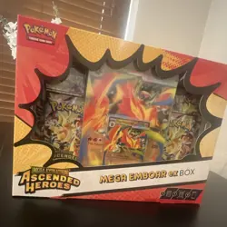 Pokemon TCG Mega Evolution Ascended Heroes Mega Emboar ex Box Promo English 2023 - Image 1