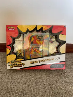 Pokemon TCG Mega Emboar ex Box Mega Evolution Ascended Heroes New Sealed 2026 - Image 1