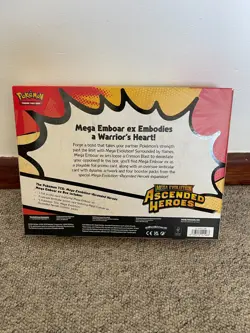 Pokemon TCG Mega Emboar ex Box Mega Evolution Ascended Heroes New Sealed 2026 - Image 2