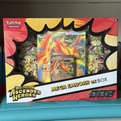 Pokemon TCG Mega Evolution Ascended Heroes Mega Emboar ex Box English Promo - Image 1