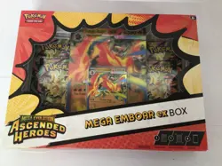 Pokemon TCG: Mega Evolution—Ascended Heroes Mega Emboar ex Box (1 Foil Promo Car - Image 1