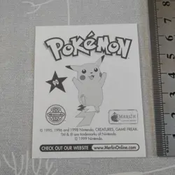 TOPPS Pokemon Nintendo 1999 Merlin sticker # 90 Kokiyas / Shellder - Image 2