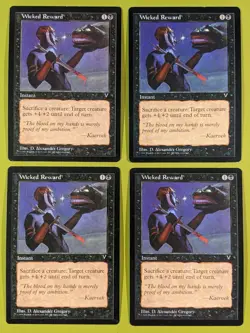 Wicked Reward x4 Visions 4x Playset Magic the Gathering MTG - Image 1