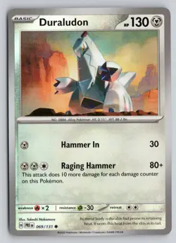 DURALUDON (MASTER BALL) 069/131 PRISMATIC EVOLUTIONS POKEMON MASTERBALL HOLO NM - Image 1
