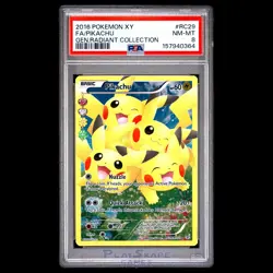 Pokemon Card PSA 8 Pikachu RC29/32 Generations Radiant Collection Full Art 2016 - Image 1