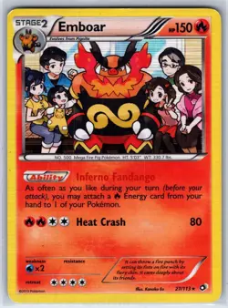 Emboar 27/113 Holo Rare Legendary Treasures Pokemon HP - Image 1
