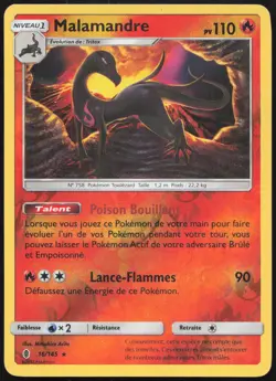 Carte Pokemon Malamandre 16/145 REVERSE Gardiens Ascendants Francais - Image 1