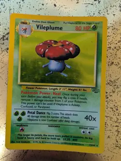 Pokemon TCG Vileplume Jungle 31/64 Unlimited Holo Rare - Image 1