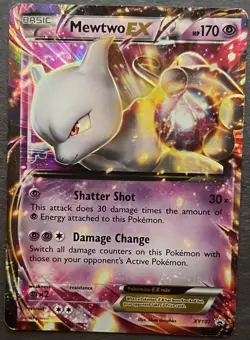 Mewtwo EX XY107 + Mew 53/108 Pokemon Cards – Lightly Played / Moderately Played - Image 2
