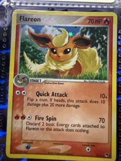 Pokemon TCG Flareon 2/17 Pop Series 3 Holo Rare 2006 Vintage Promo Card - Image 1