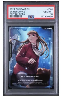 EX RESOURCE #0012024 Gundam Edition Beta PSA 10 Graded Card – Exclusive Promo - Image 1