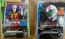 Gundam Card Game TCG Demo Sample Decks English x2 Amuro Ray, Char Aznable - Image 1