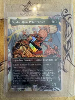 Spider-Ham, Peter Porker FOIL (Borderless) R MTG Marvel's Spider-Man 201 NM/M - Image 1