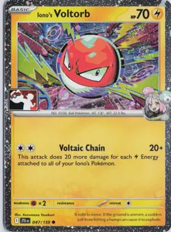 Iono's Voltorb 047/159 Holo Prize Pack Series Cards Pokemon Near Mint - Image 1